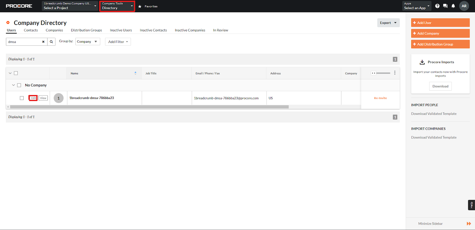 Procore Directory Version 2.3.0 Update Procore Integration (Automatic Project sync)
