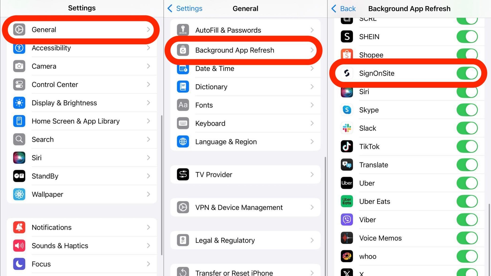 Background App Refresh: Apple iPhone