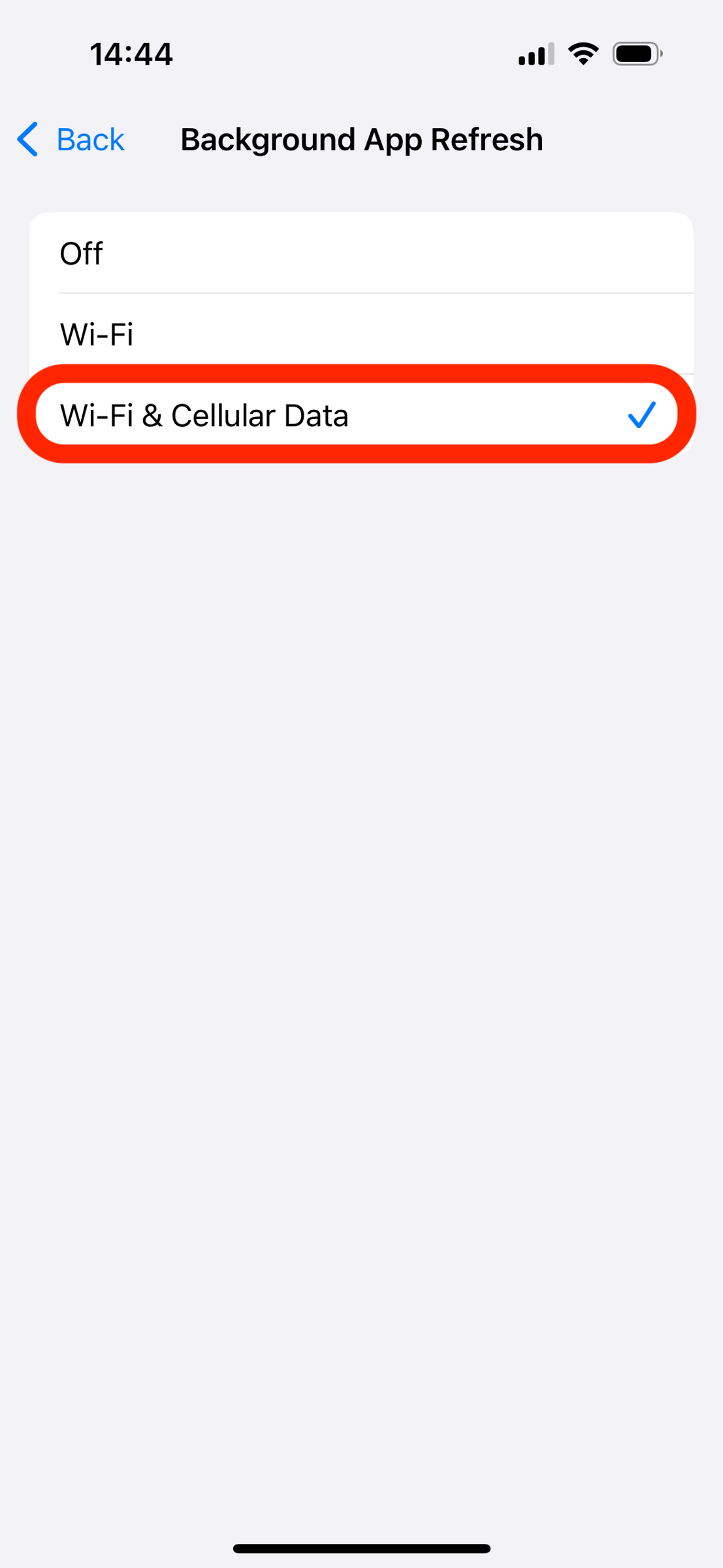 Background App Refresh: Apple iPhone