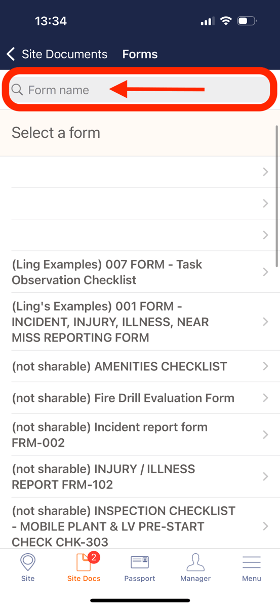 Formname Lookup Making a form submission on the Mobile app