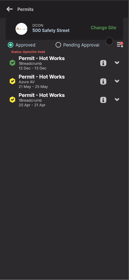 Permit Support Manage Approved Permits