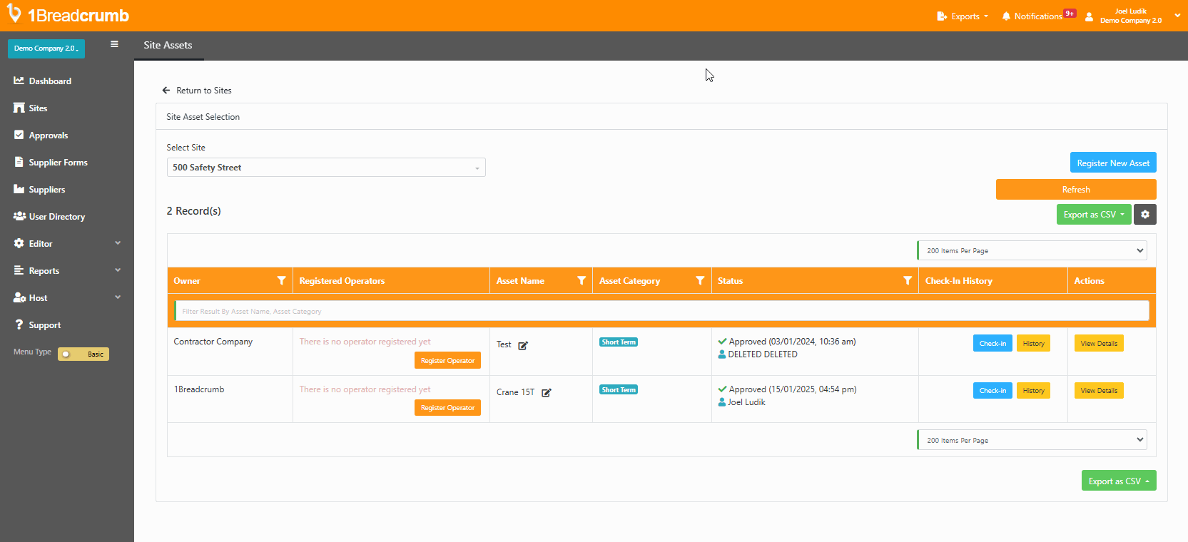 Register an Asset on Behalf of a Supplier (2)