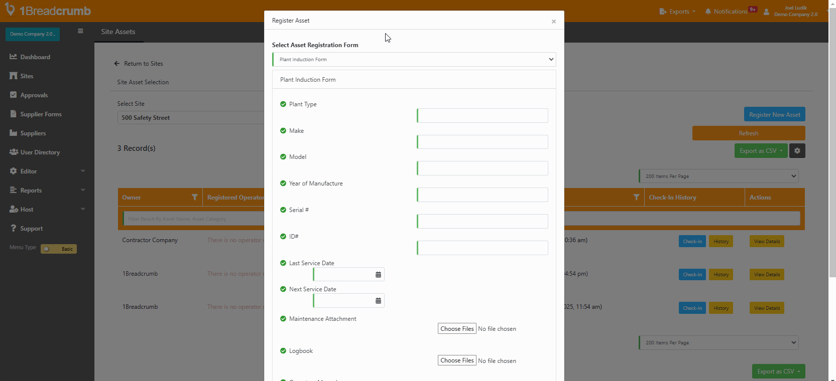Register an Asset on Behalf of a Supplier (3)