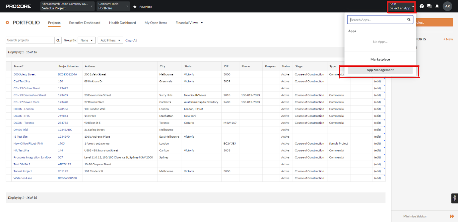 Procore Directory Version 2.3.0 Update Procore Integration (Automatic Project sync)
