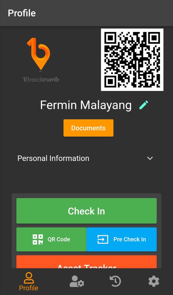 Upload your Profile Picture in the 1Breadcrumb App